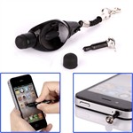 Multifunktions mini strap touch pen (Sort)